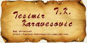 Tešimir Karavesović vizit kartica